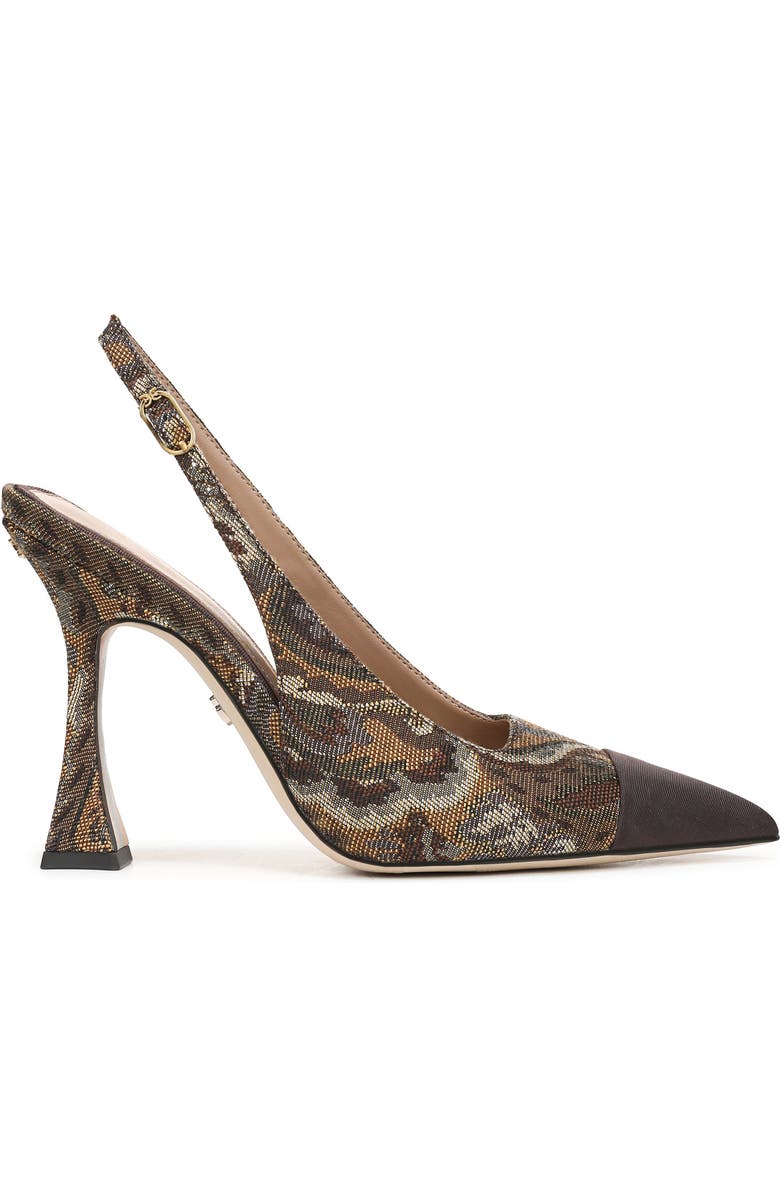 Sam Edelman Odette Slingback Pointed Toe Pump, Alternate, color, Olive/ Cocoa