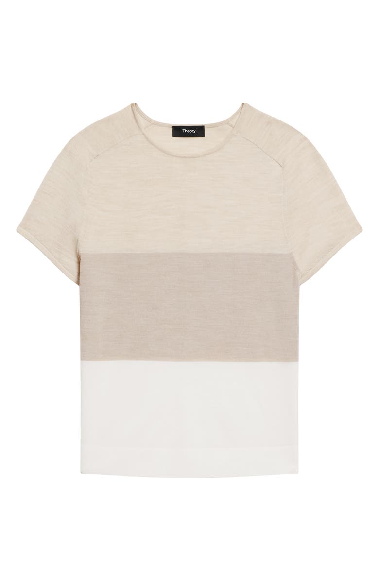 Theory Colorblock Merino Wool Top, Alternate, color, 