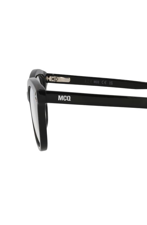 Alexander Mcqueen Mcqueen 47mm Cat Eye Optical Glasses In Black Black Transparent