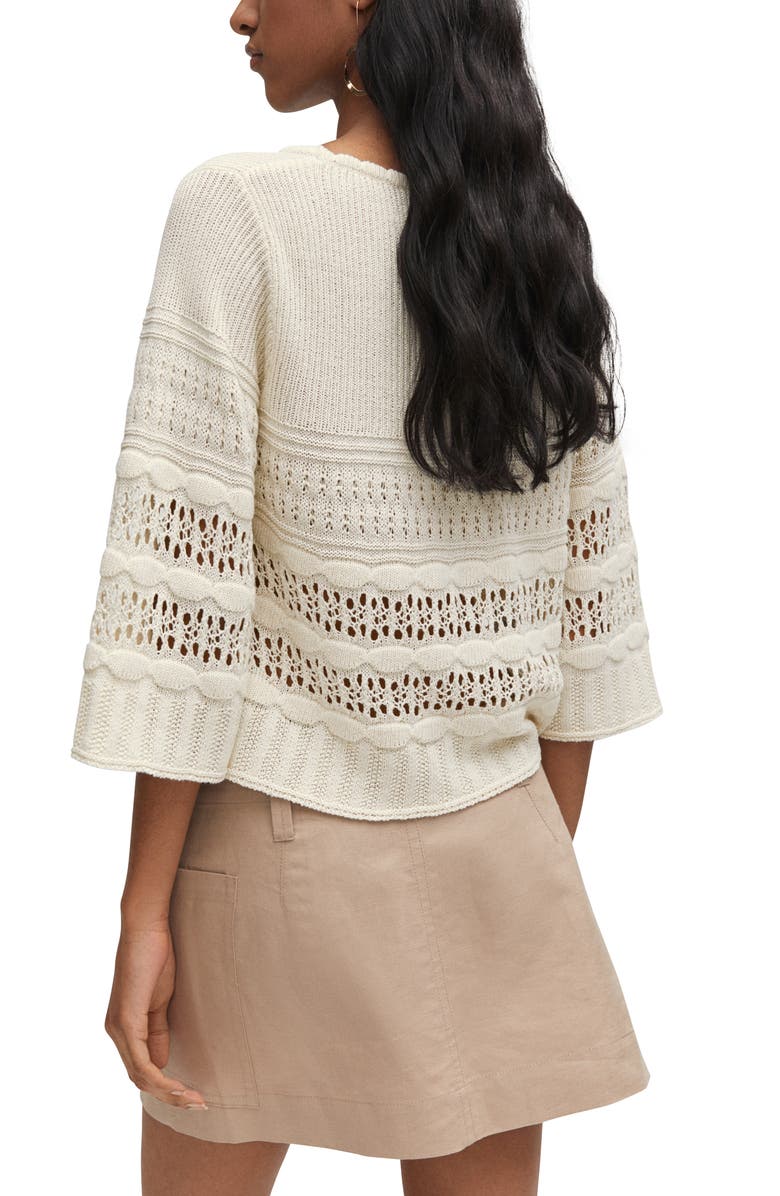 MANGO Openwork Sweater, Alternate, color, 
