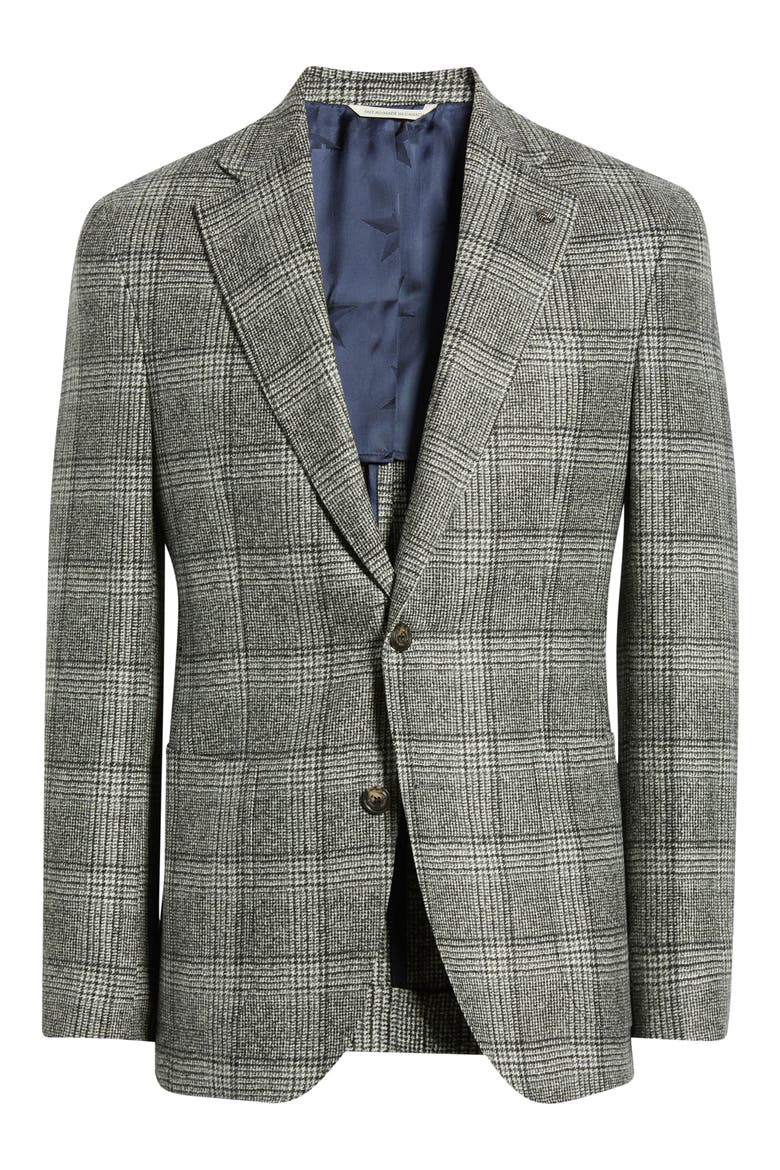 Myles Plaid Wool Sportcoat, Alternate, color, BLACK AND WHITE
