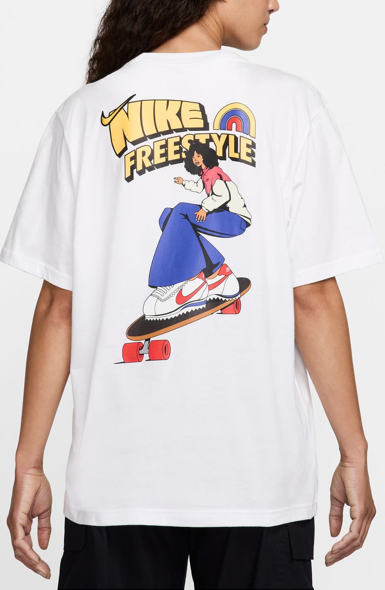Nike Loose Freestyle Embroidered Graphic T-Shirt, Alternate, color, 