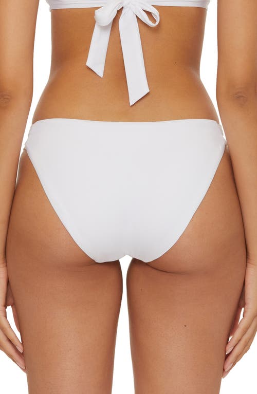 Becca Colette American Crochet Trim Bikini Bottoms In White