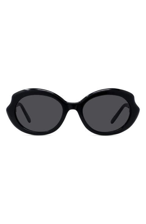 LOEWE ロエベ サングラス アナグラム オーバルフレーム ブラック