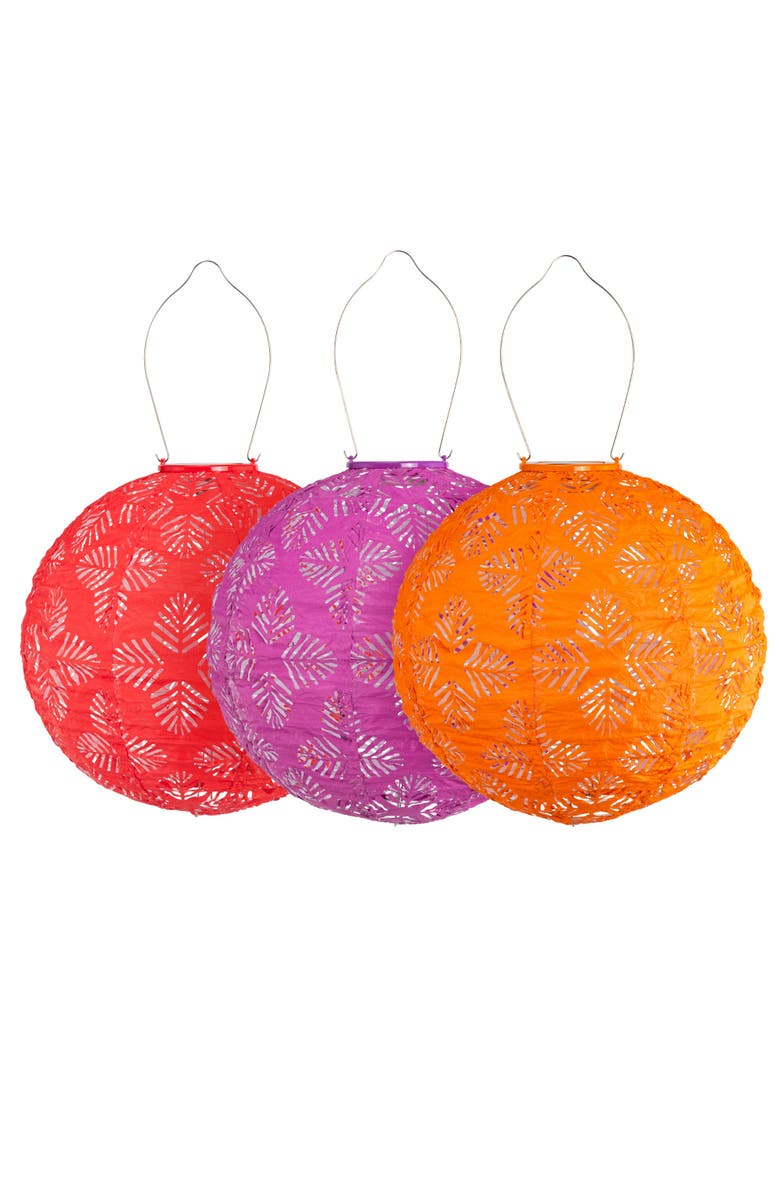 Allsop Home & Garden Soji Stella Brights Solar Lantern 3-pack, Main, color, Multi Color