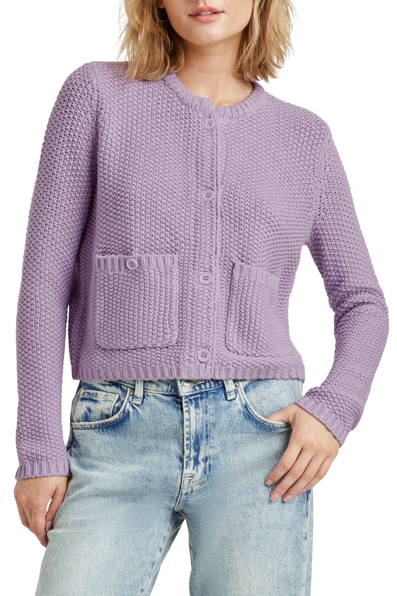 Andrea Crop Cardigan, Main, color, LILAC