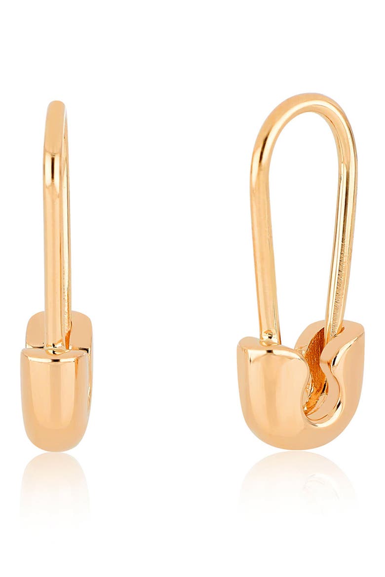 Single Safety Pin Threader Earring, Main, color, 14K ROSE GOLD