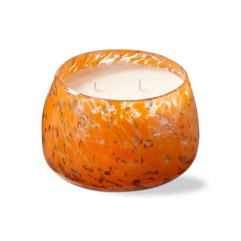 Confetti Scented Citronella Bellini Candle Orange Glass