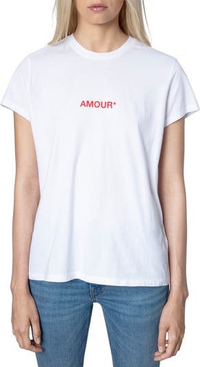 Zadig & Voltaire Zoe Tattoo Multitag T-Shirt- Milk