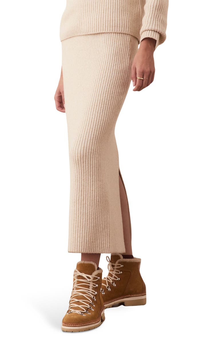 Marine Layer Isla Midi Sweater Skirt, Main, color, Cream