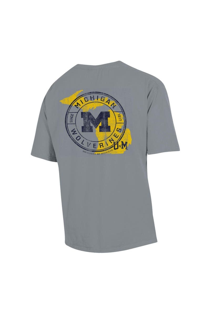 Comfort Wash Men's Comfort Wash  Graphite Michigan Wolverines STATEment T-Shirt, Alternate, color, 