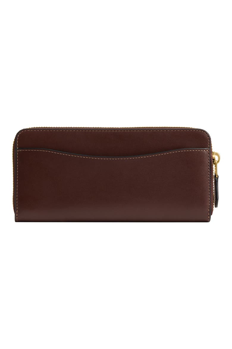 Refined Calf Leather New York Zip Wallet, Alternate, color, MAPLE
