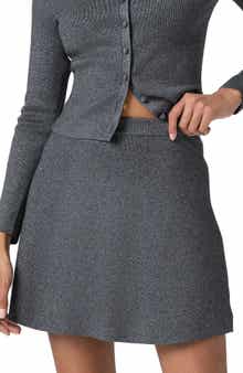 PAIGE Pomme Metallic Sweater Miniskirt