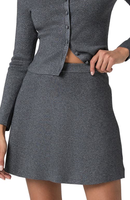 Paige Pomme Metallic Sweater Miniskirt In Gray