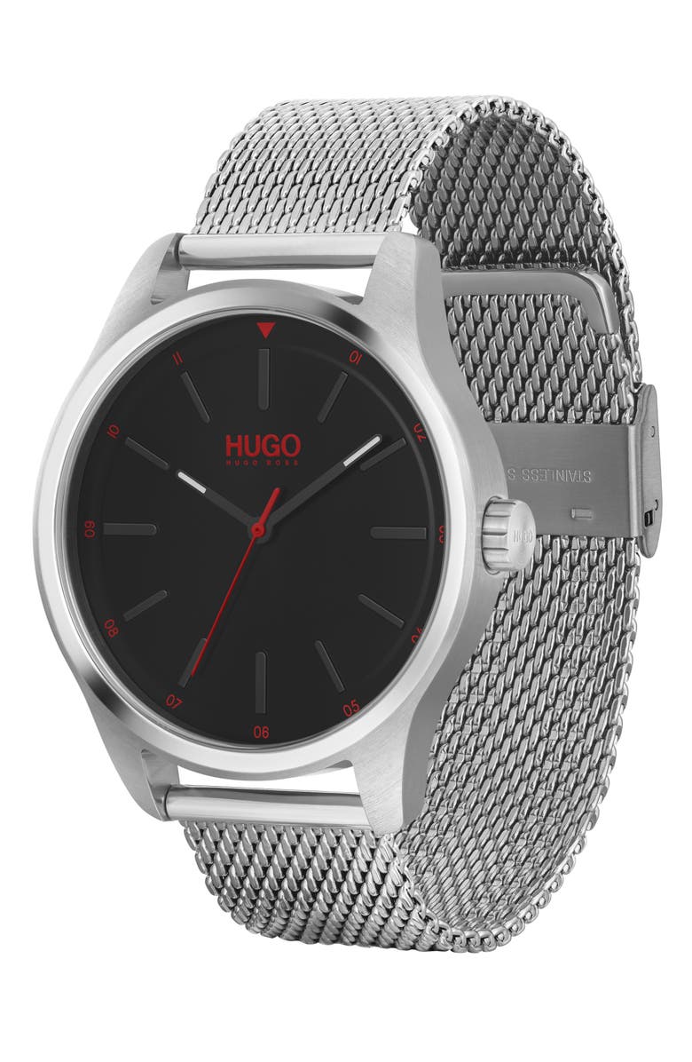 BOSS Dare Mesh Strap Watch, 42mm, Alternate, color,