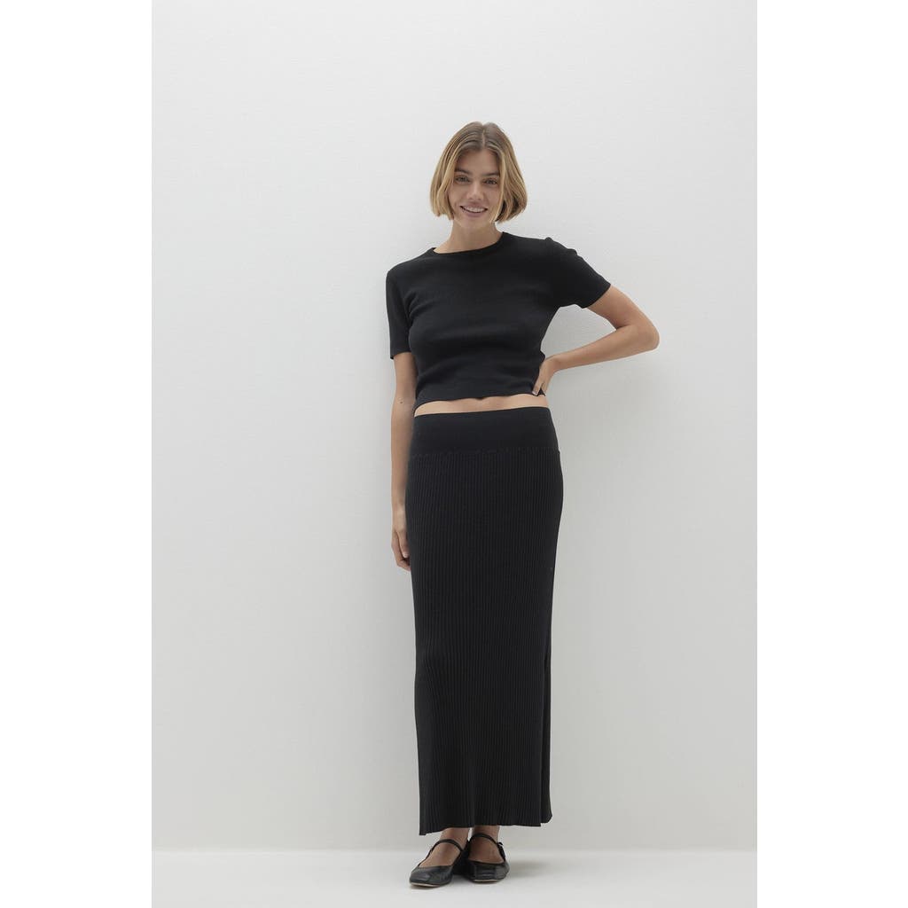 Naked Cashmere Aubrie Midi Skirt In Black