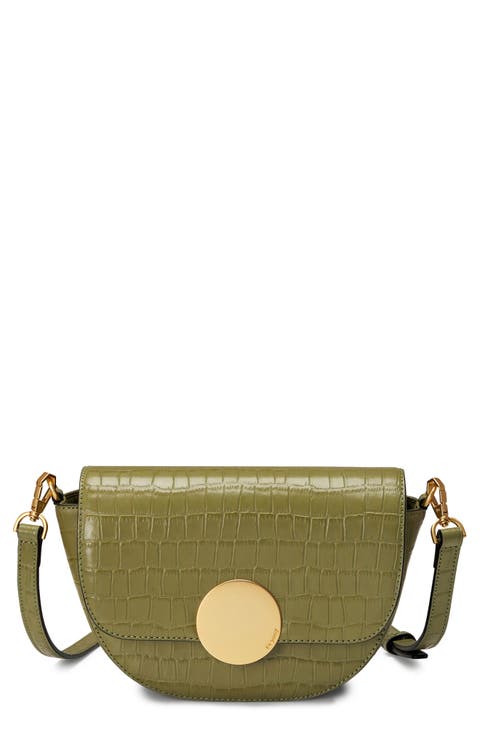 Lottie Croc Embossed Crossbody Bag