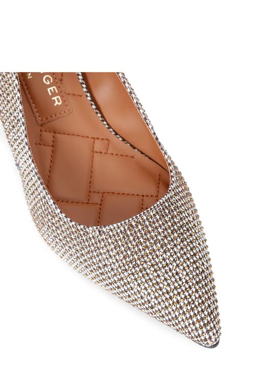 Kurt Geiger London Kensington Flexi Pointed Toe Kitten Heel Pump In Brown