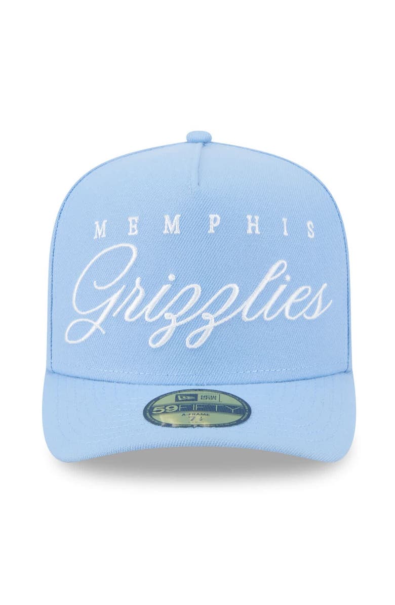 New Era Men's New Era Light Blue Memphis Grizzlies 2025 NBA Draft A-Frame 59FIFTY Fitted Hat, Alternate, color, Light Blue