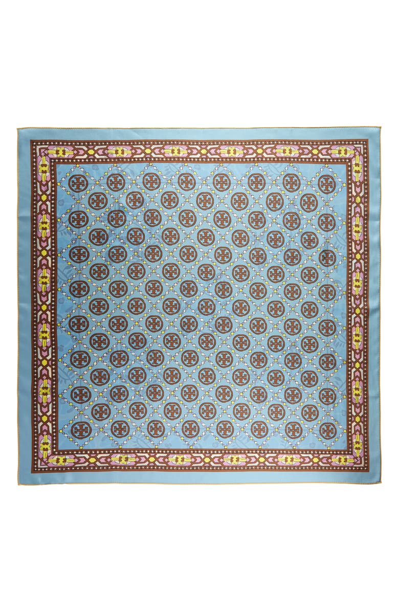 Tory Burch Floral Medallion Reversible Silk Square Scarf, Alternate, color,