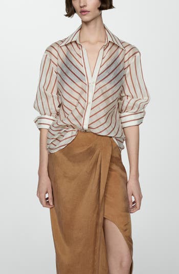 Side Slit Faux Wrap Skirt