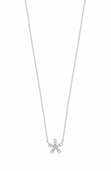 Carrière Jewelry Diamond Flower Pendant Necklace - 0.13ct.