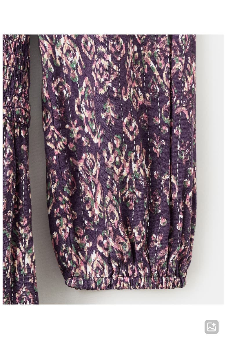 Flowy Long Sleeve Minidress, Alternate, color, PURPLE