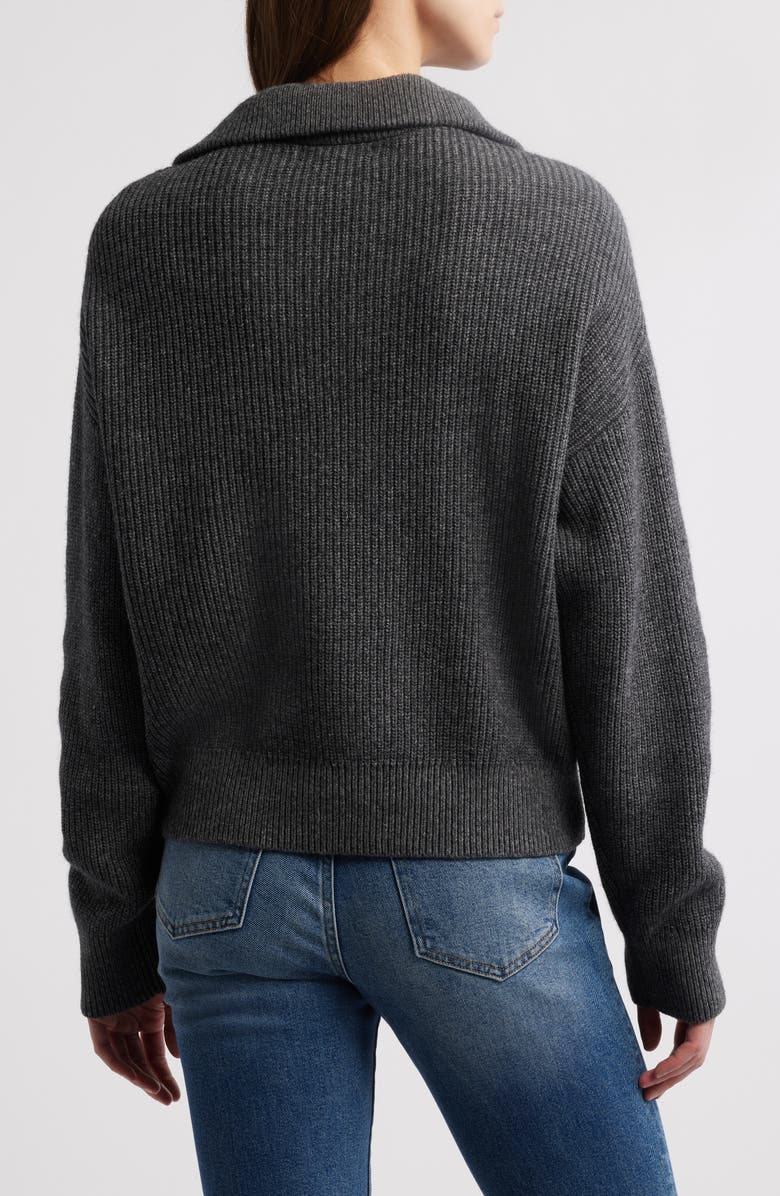 Treasure & Bond Quarter Zip Merino Wool & Cotton Sweater, Alternate, color,