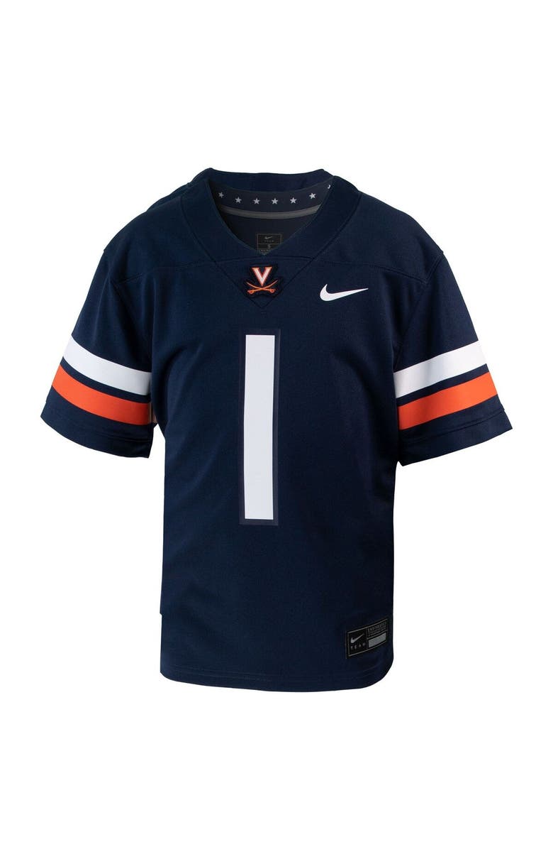 Nike Youth Nike #1 Navy Virginia Cavaliers 1st Armored Division Old Ironsides Untouchable Football Jersey, Main, color, 