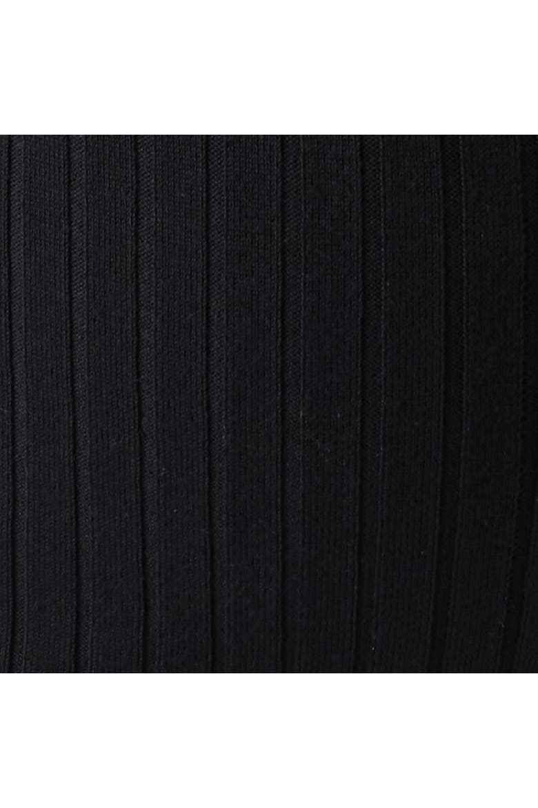 Nella Knit Ribbed Maternity and Nursing Midi Dress, Alternate, color, Black