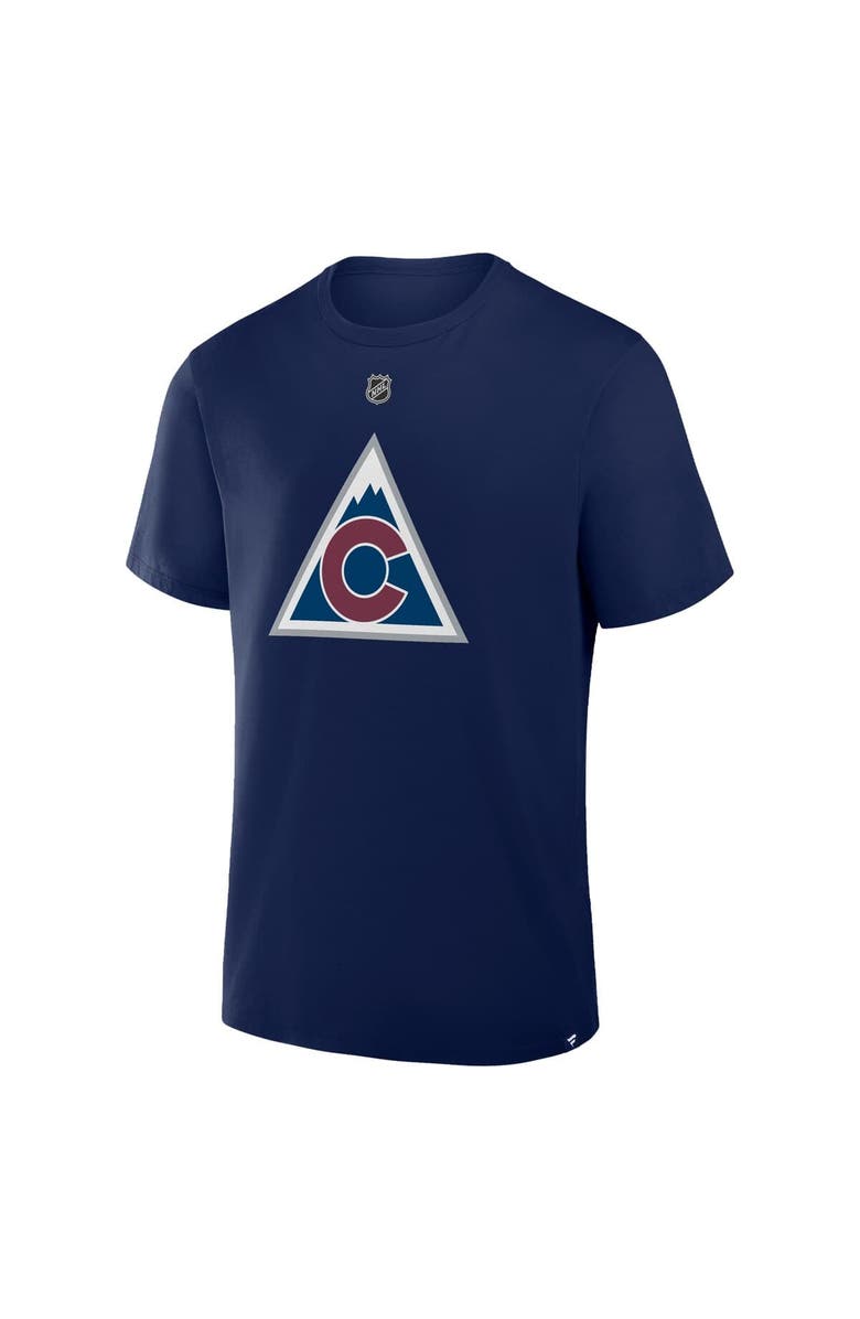 FANATICS Men's Fanatics Cale Makar Navy Colorado Avalanche Authentic Stack Name & Number T-Shirt, Alternate, color, Navy