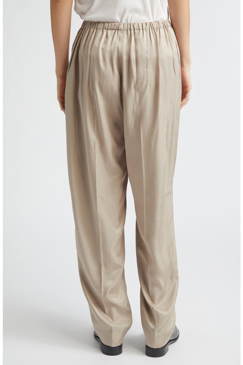 Anne Satin Cocoon Trousers, Alternate, color, BEIGE