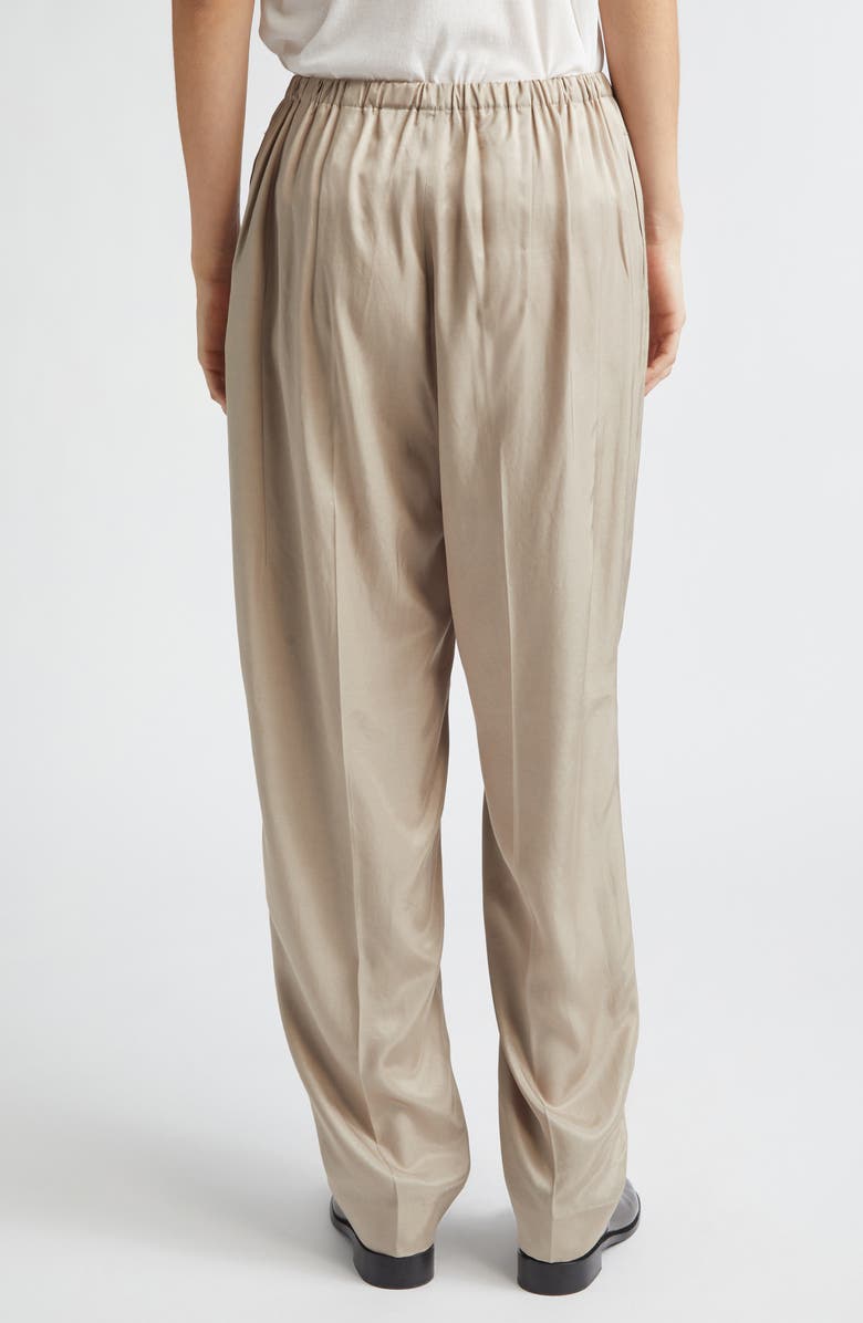 GIA STUDIOS Anne Satin Cocoon Trousers, Alternate, color, Beige
