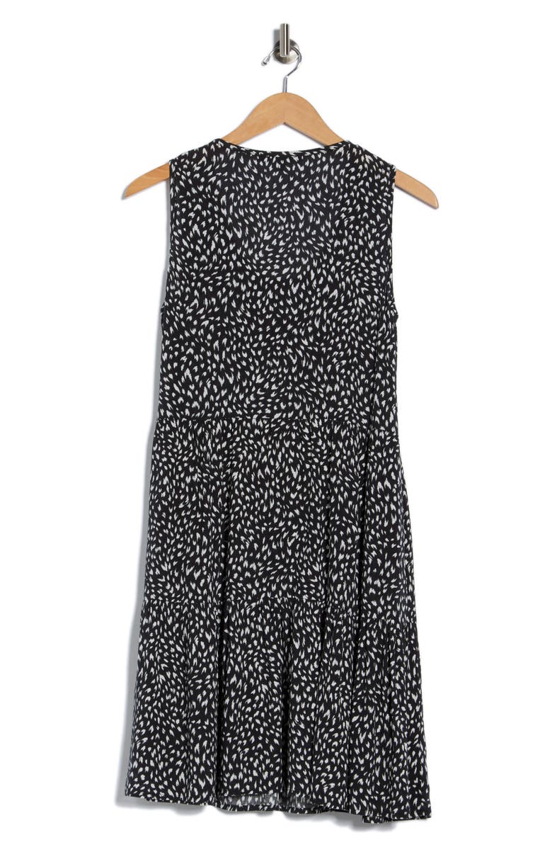 matty m. Sleeveless Tiered Dress, Alternate, color, Black