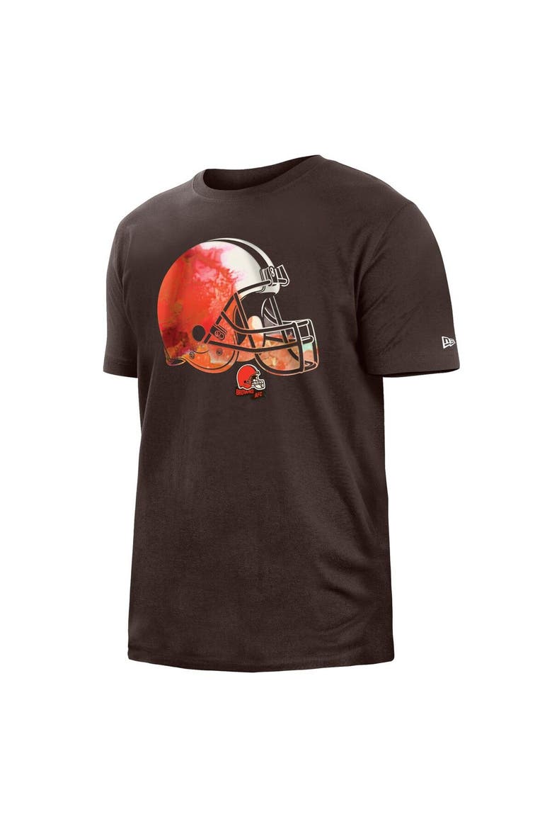 Men's New Era Brown Cleveland Browns 2022 Sideline Ink Dye T-Shirt, Alternate, color, Brown