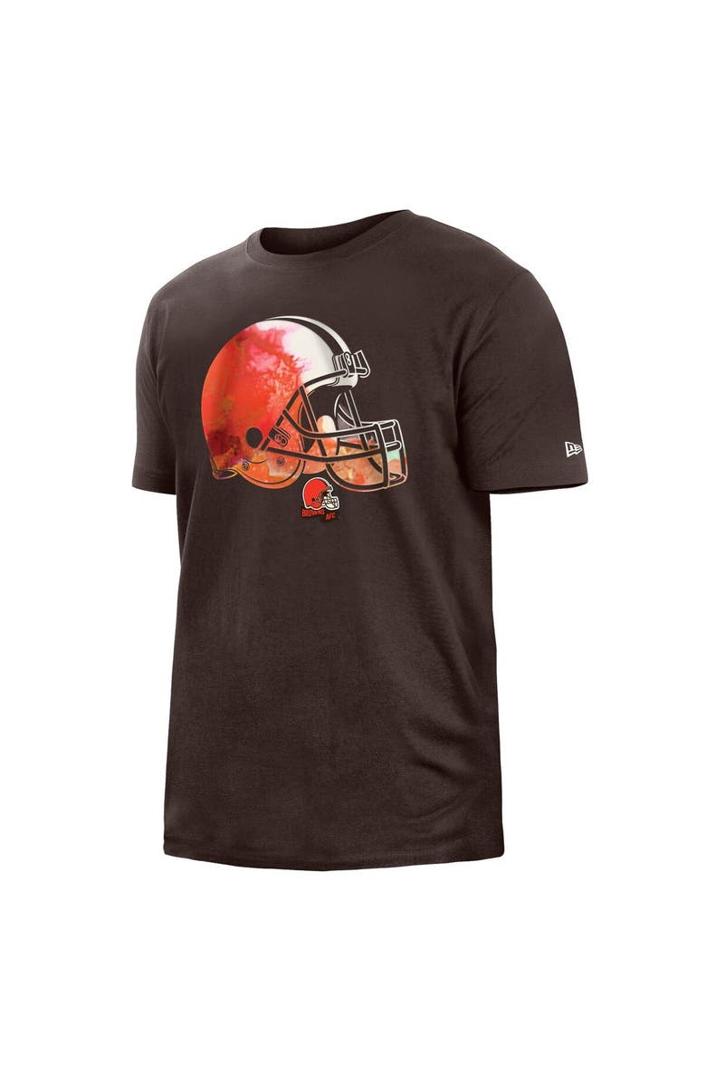 New Era Men's New Era Brown Cleveland Browns 2022 Sideline Ink Dye T-Shirt, Alternate, color, Brown