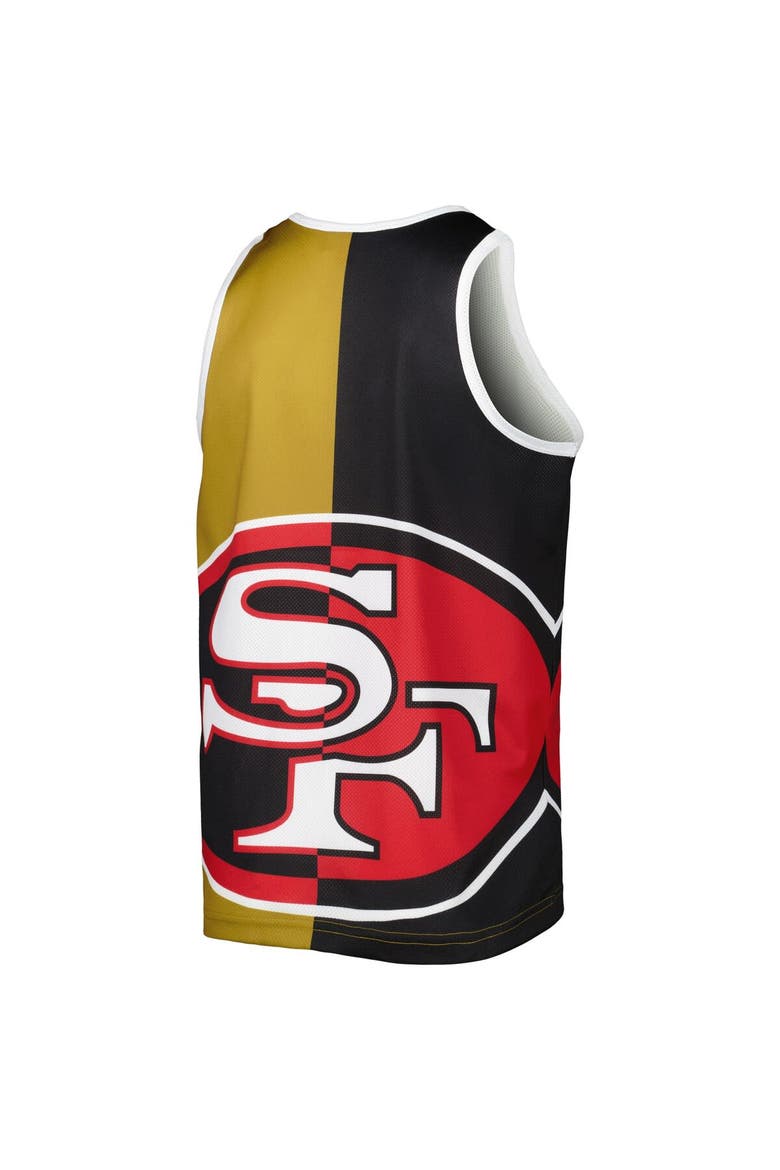 Men's Mitchell & Ness Jerry Rice Black/Gold San Francisco 49ers Retired Player Graphic Tank Top, Alternate, color, Black
