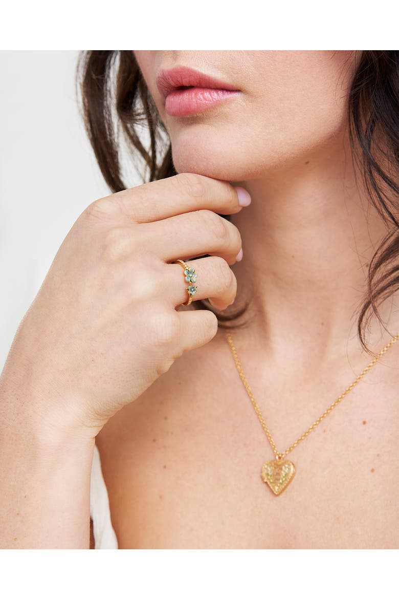 Forget Me Not Flora Ring, Alternate, color, Gold