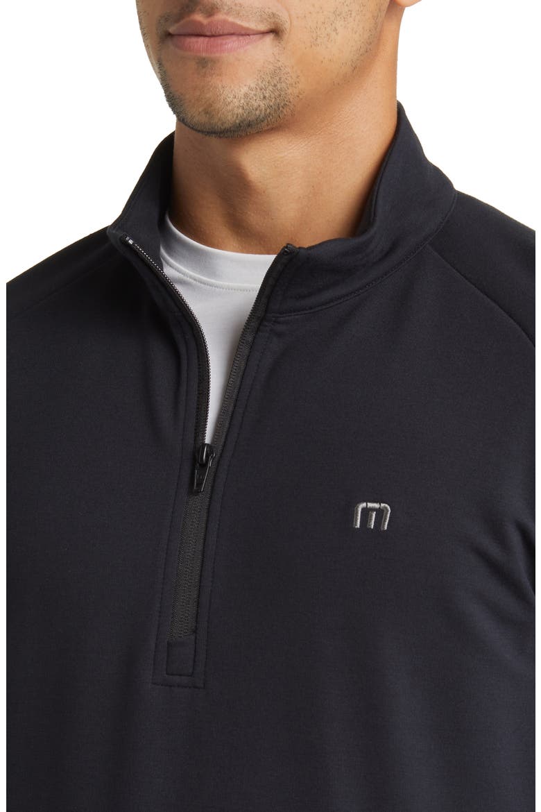 Valiant Quarter Zip Pullover, Alternate, color, BLACK
