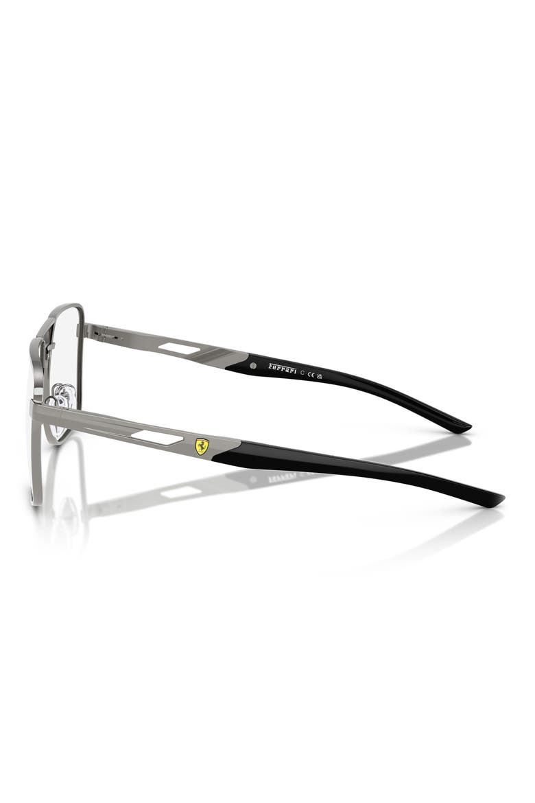 58mm Square Optical Glasses, Alternate, color, GUNMETAL