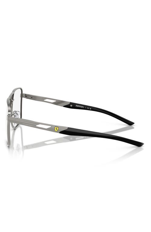 Scuderia Ferrari 58mm Square Optical Glasses In Gunmetal