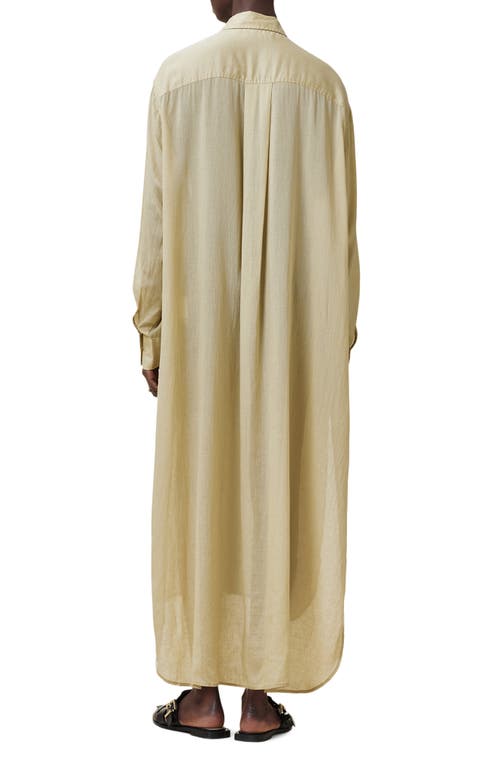 Allsaints Ezra Long Sleeve High-low Maxi Shirtdress