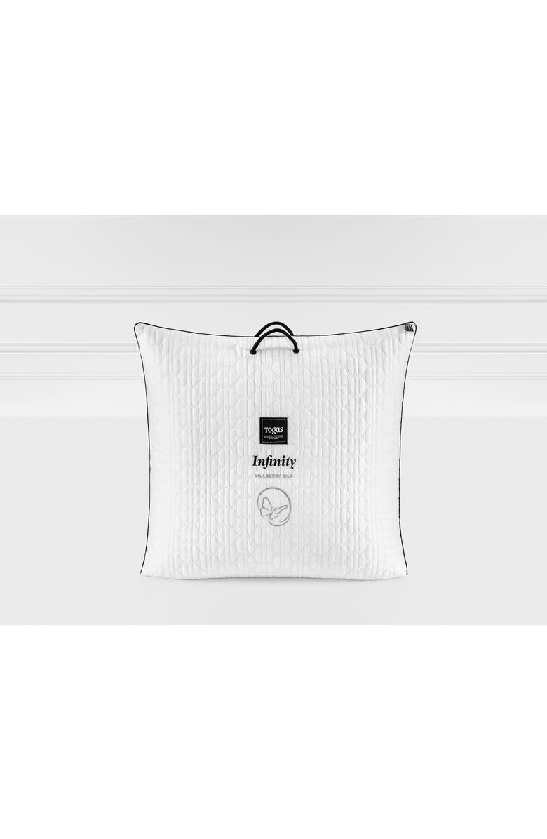 Togas Infinity Mulberry silk pillow, Alternate, color, White