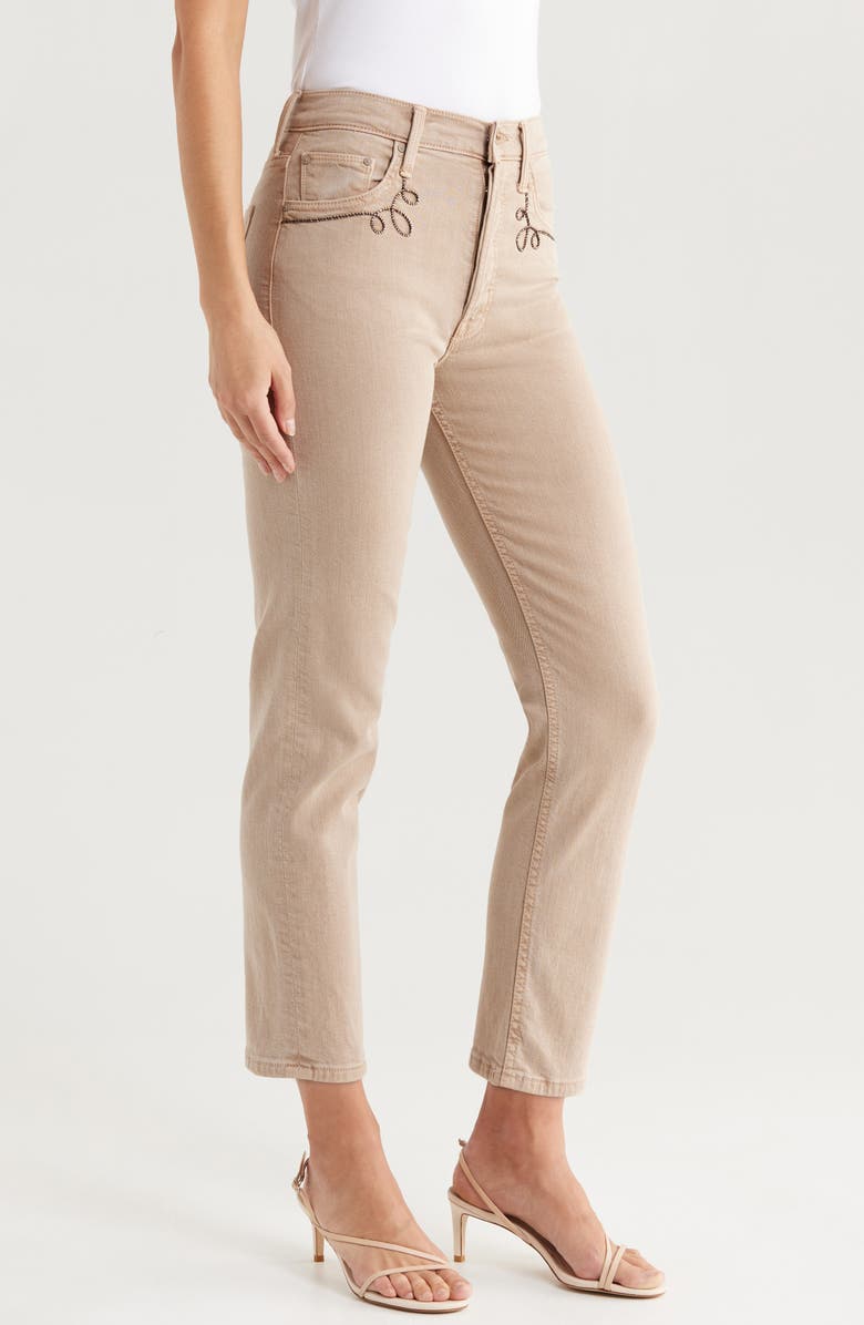 MOTHER The Tomcat High Waist Ankle Straight Leg Jeans, Alternate, color, Farmers Tan
