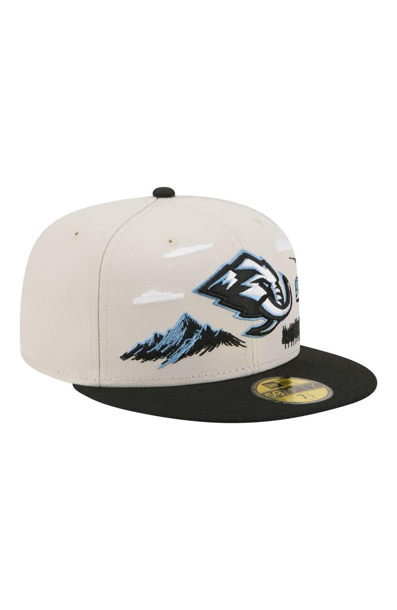 New Era Men's New Era  Tan/Black Utah Mammoth Localized City Icon 59FIFTY Fitted Hat, Alternate, color, Tan