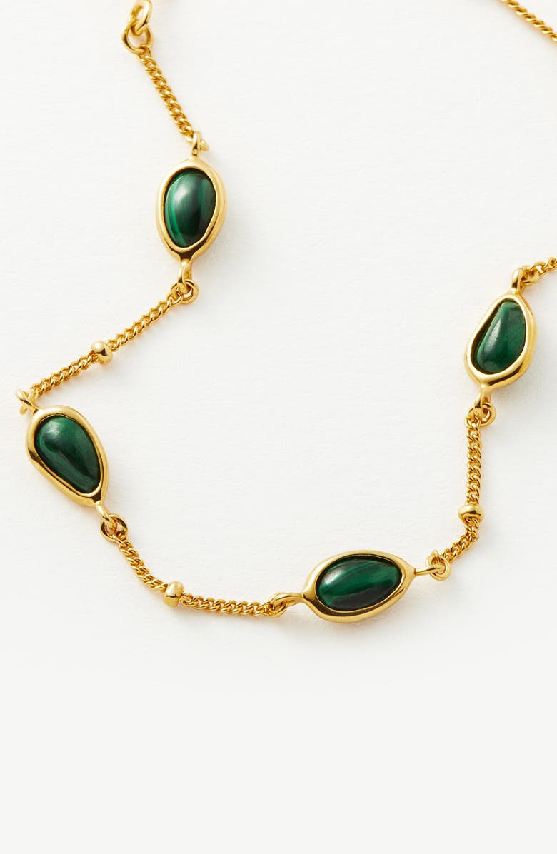 Missoma Malachite Station Bracelet, Alternate, color, 