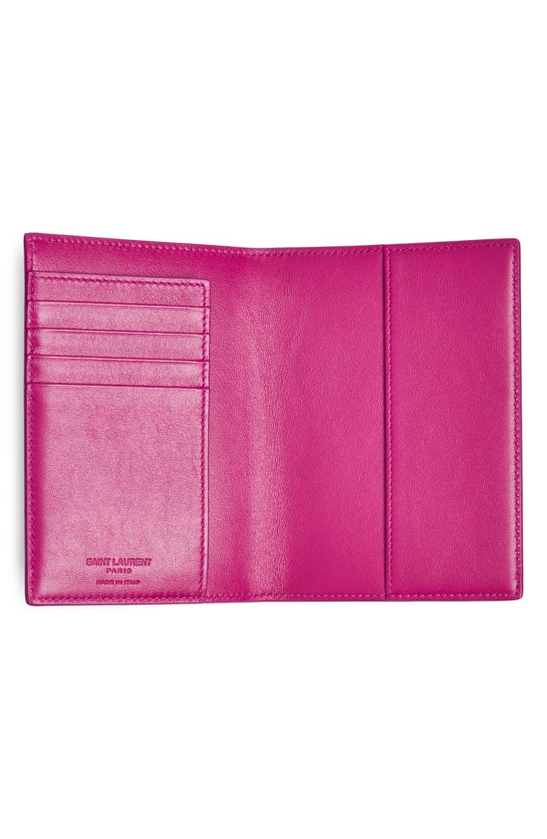 Saint Laurent PARIS PASSPORT C, Alternate, color, Dark Fuchsia