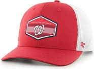 '47 Men's '47 Red/White Washington Nationals Burgess Trucker Snapback Hat
