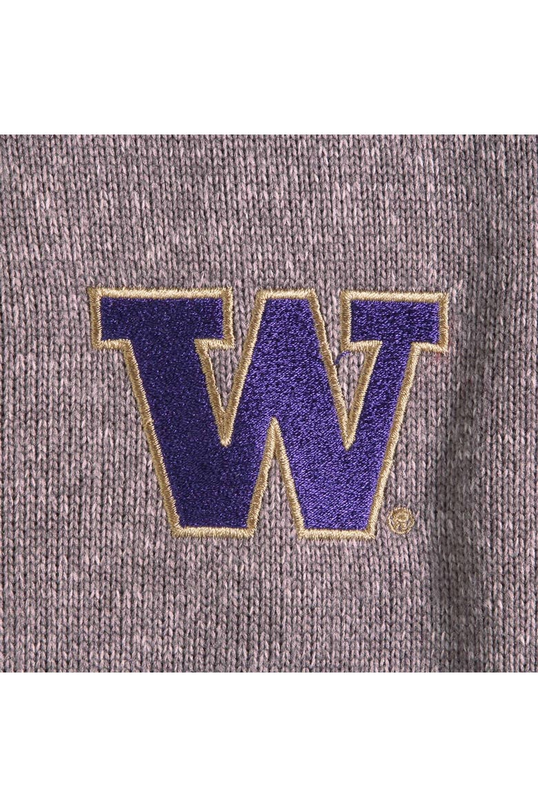 Men's Antigua Charcoal Washington Huskies Fortune Half-Zip Sweatshirt, Alternate, color, Charcoal