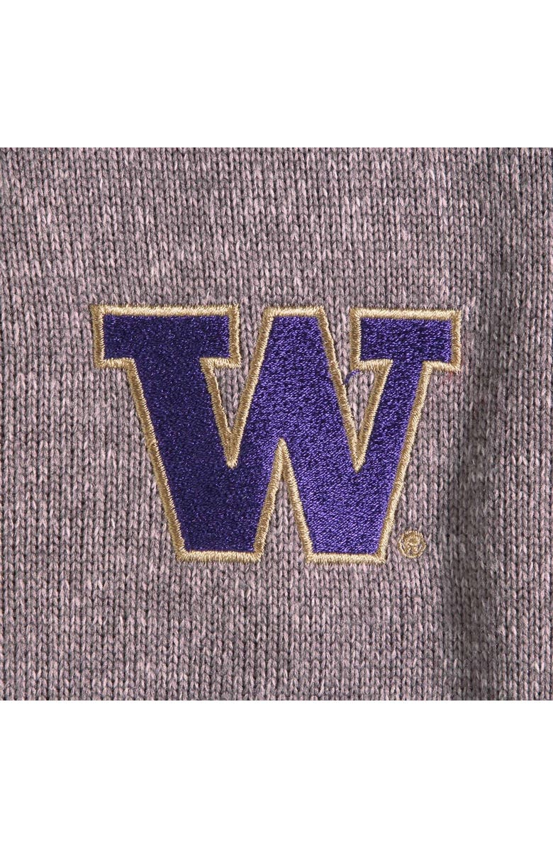 ANTIGUA Men's Antigua Charcoal Washington Huskies Fortune Half-Zip Sweatshirt, Alternate, color, 
